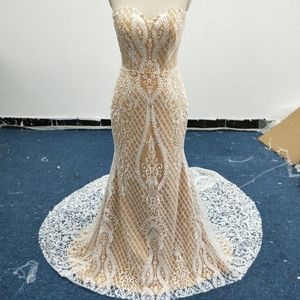 Illusion Lace Mermaid/Trumpet Wedding/Prom Dress